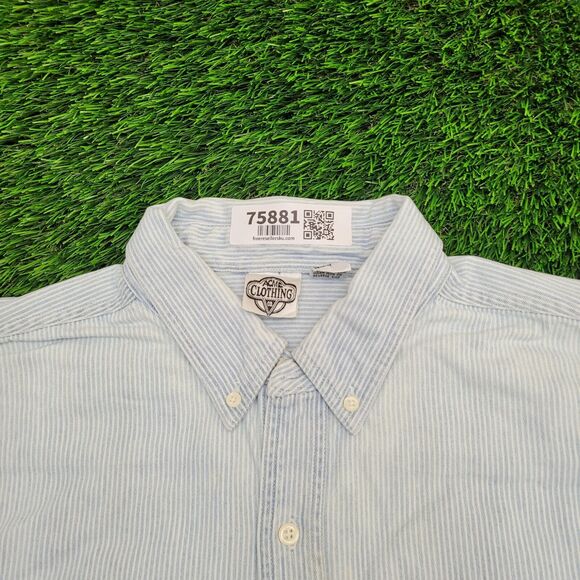 Vintage 90s Looney-Tunes Button Shirt XL 25x31 Pinstripe - Picture 15 of 16